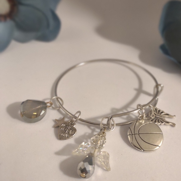 Silver Basketball Jewelry Set - Picture 2 of 2
